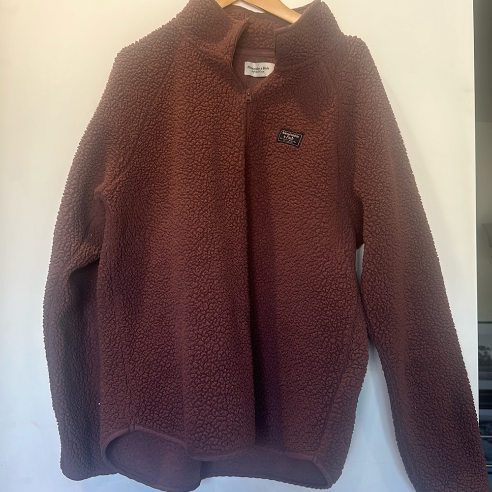 Abercrombie and Fitch Fuzzy Sherpa Quarterzip